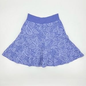 Fresh Produce Purple Paisley Cotton Flare Skirt